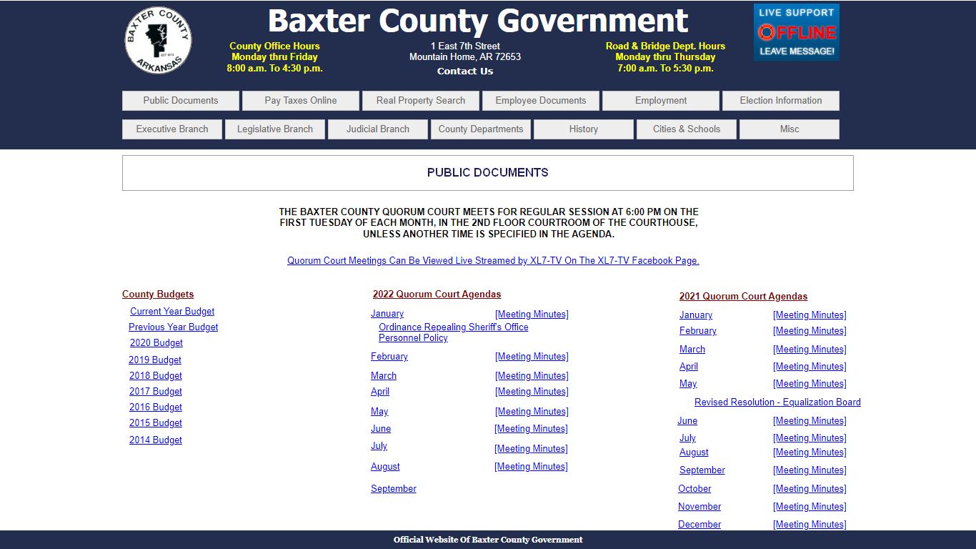 Baxter County Government - Public Documents